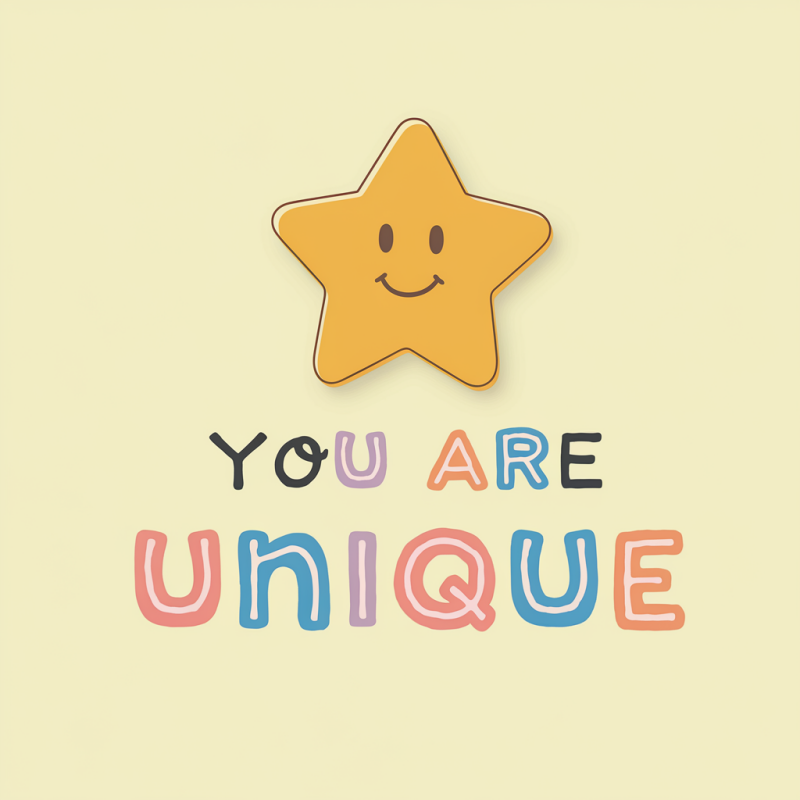 You Are Unique Star Graphic T-Shirt