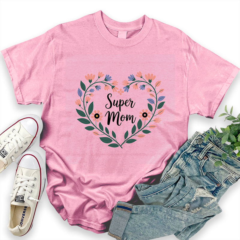 Super Mom Mother's Day Graphic T-Shirt