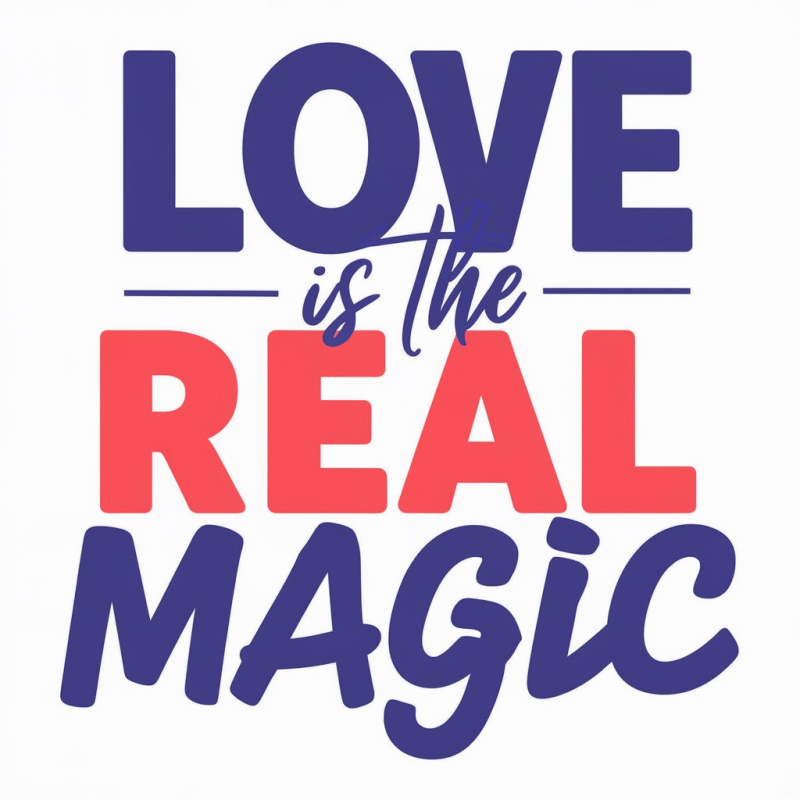 Love is the Real Magic Graphic T-Shirt