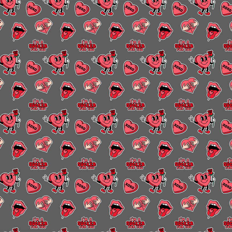 Valentine's Day Casual Pattern Wide-Leg Pants