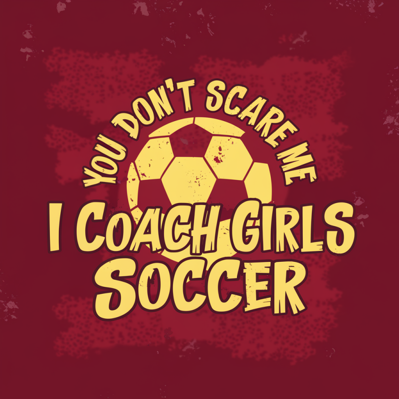 Funny Soccer Coach T-Shirt for Girls' Teams