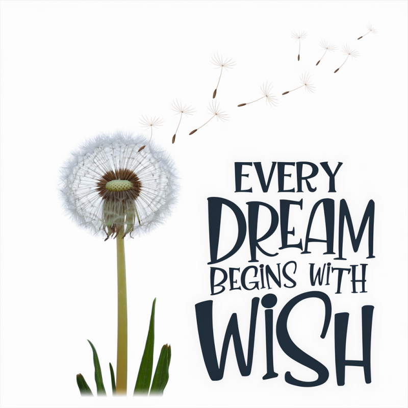 Dandelion Dream Wish Graphic T-Shirt