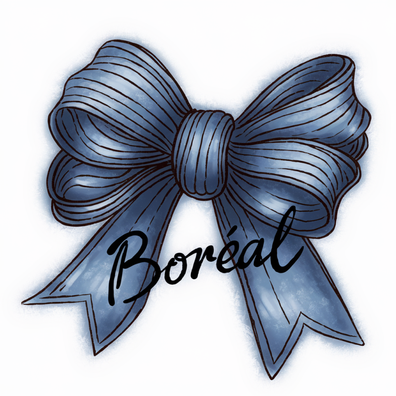 Boreal Blue Bow Graphic Cotton T-Shirt