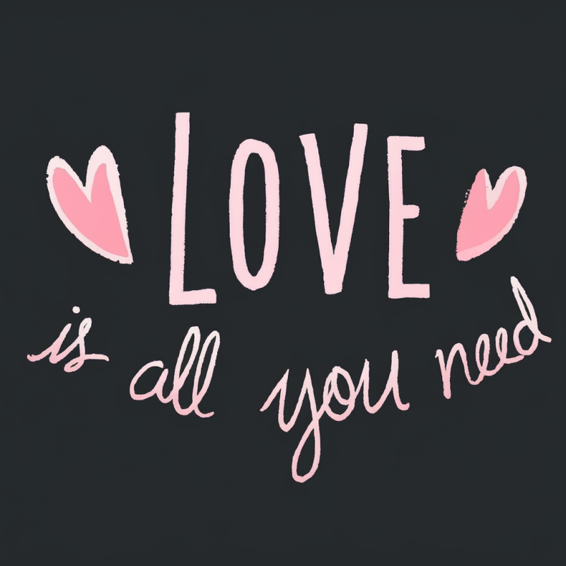 UrbanChic Love Print Cotton Graphic T-Shirt