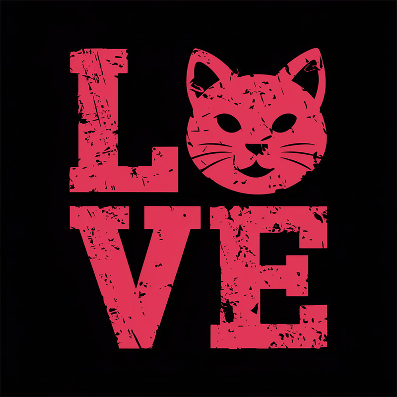 Valentine's Day Love Cat T-Shirt
