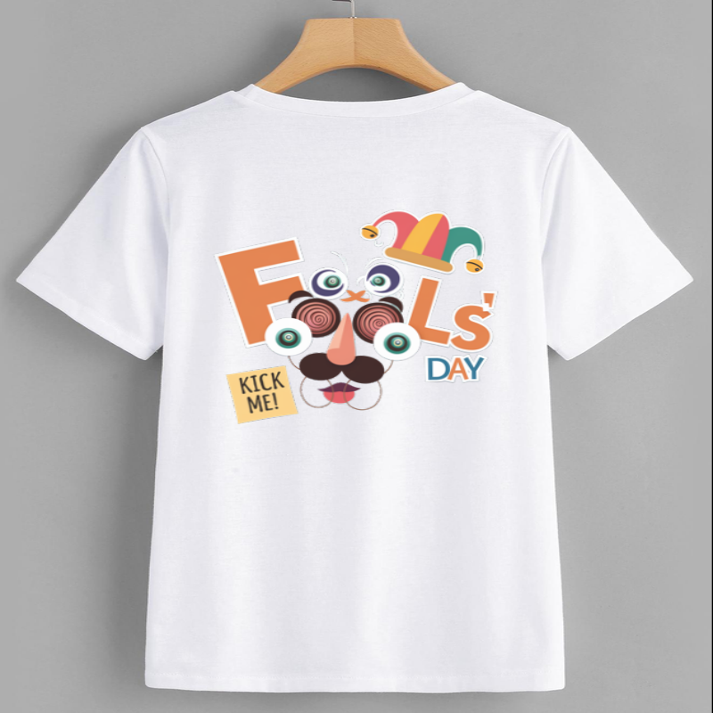 Fool's Day Funny Graphic T-Shirt with Playful Design