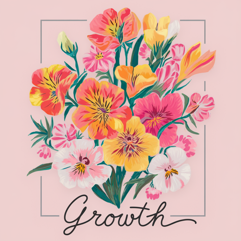 Floral Growth Graphic T-Shirt