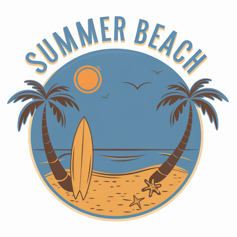 Summer Beach Graphic T-Shirt