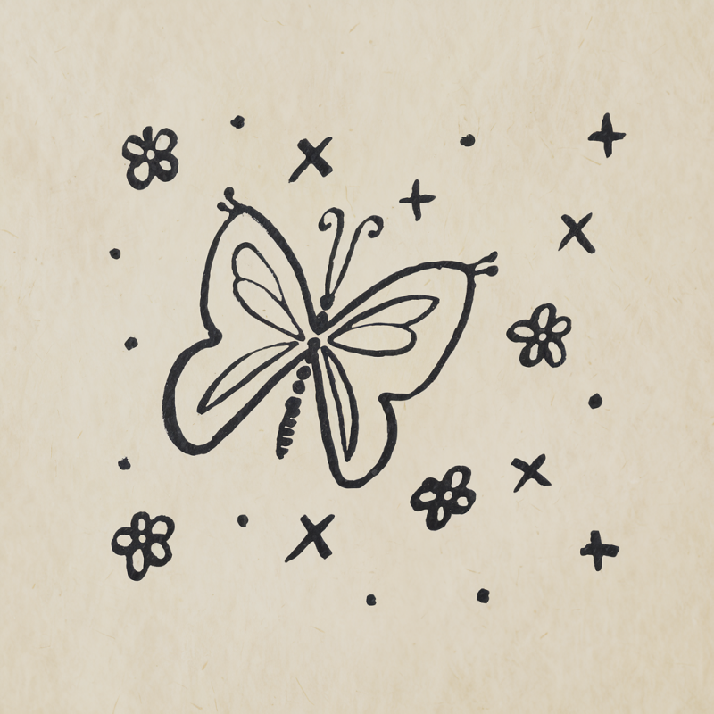 BrandX Butterfly Print Cotton T-Shirt