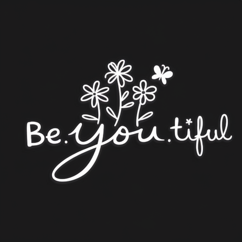 Classic BeYouTiful Floral Graphic Cotton T-Shirt