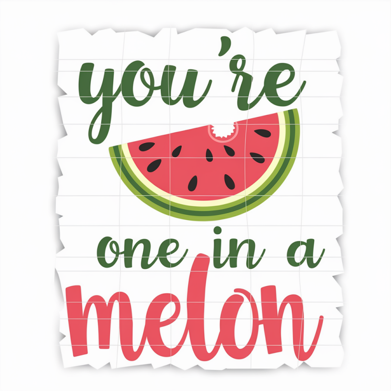 FreshPrints Watermelon Graphic Cotton T-Shirt
