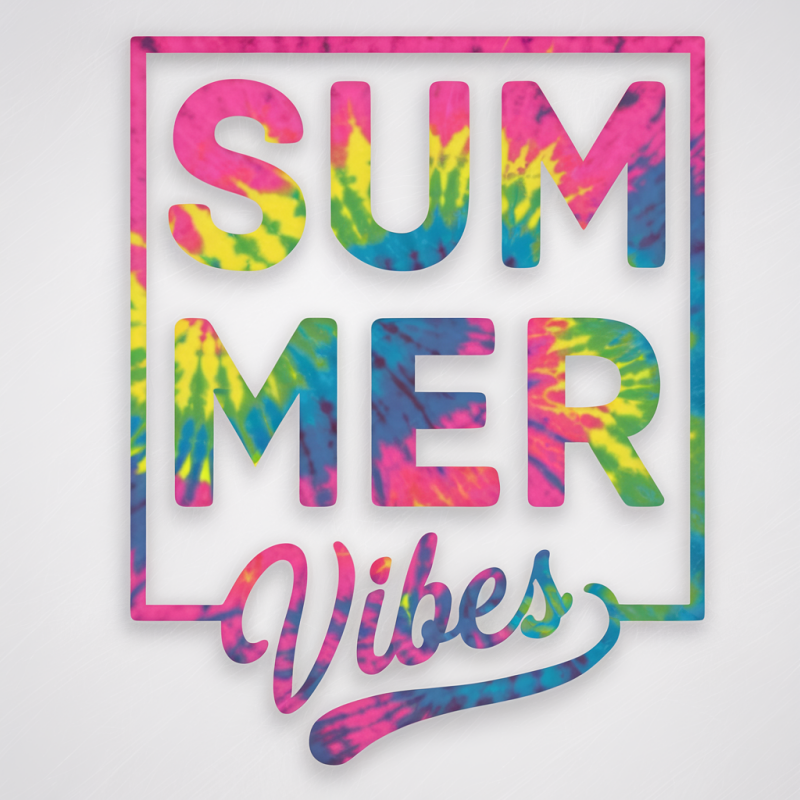 Vibrant Summer Vibes Graphic T-Shirt