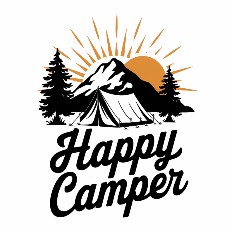 Happy Camper Graphic Tee - Outdoor Adventure Shirt