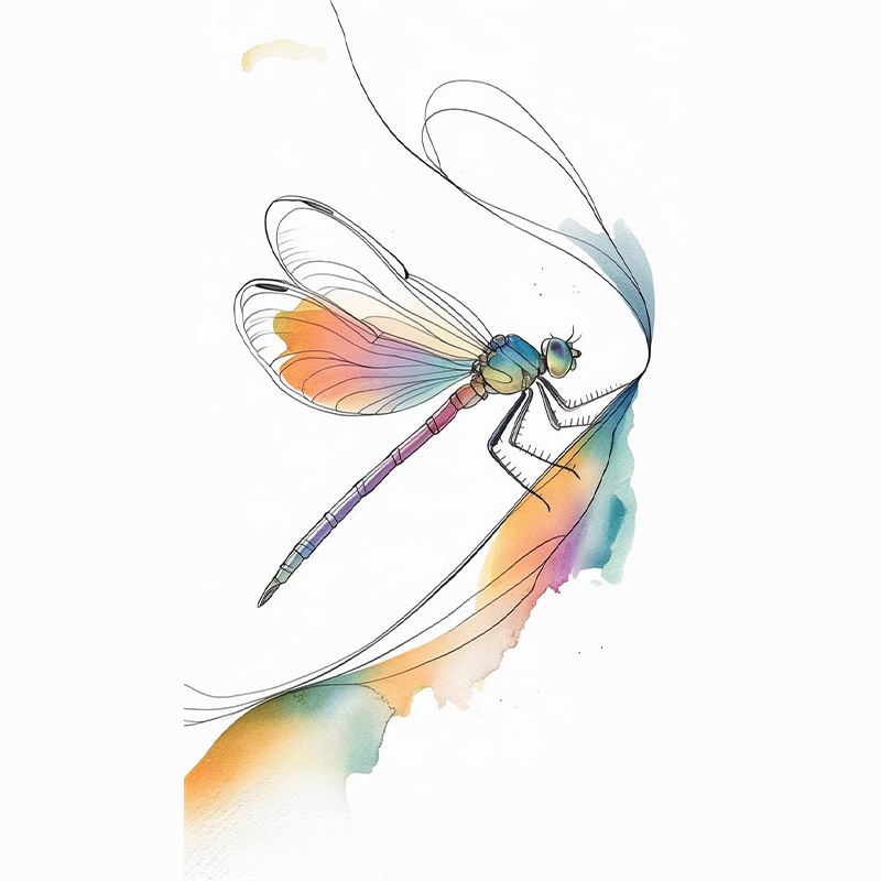 Artistic Dragonfly Graphic T-Shirt for Nature Lovers