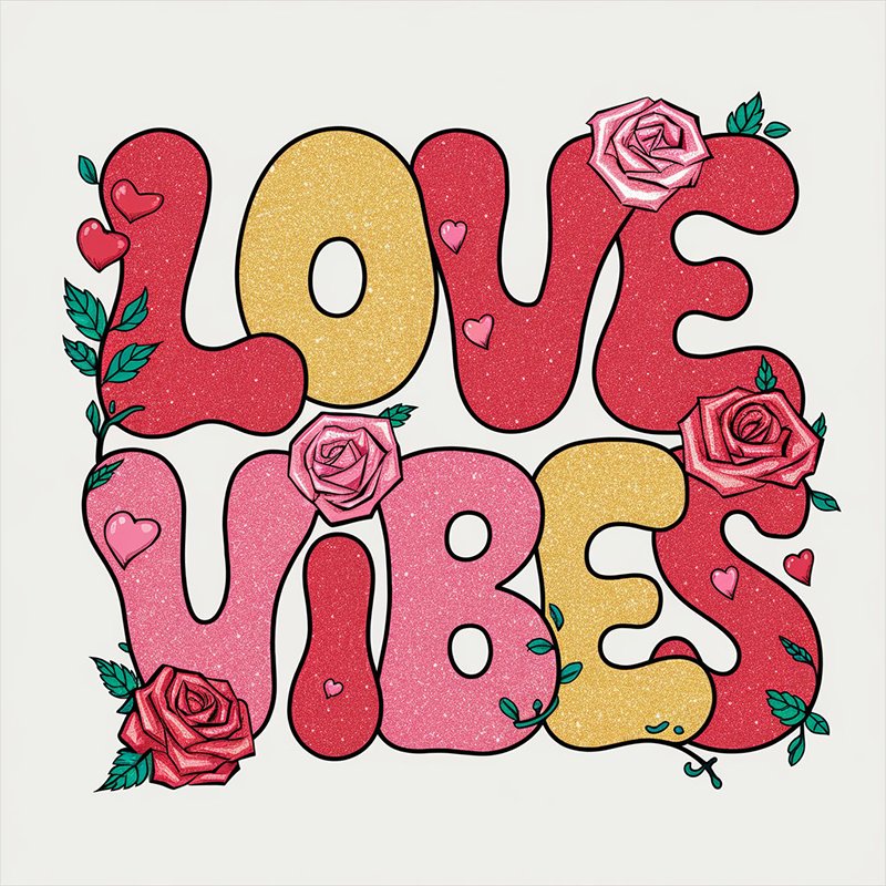 Cute Valentine's Day Print T-Shirt