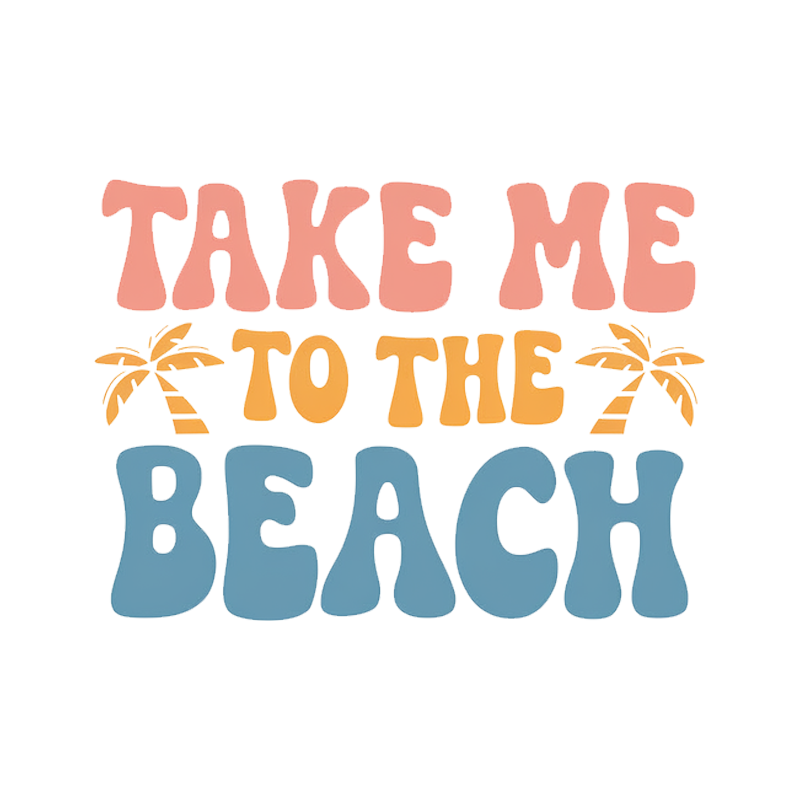 Casual Graphic 'Take Me to the Beach' T-shirt