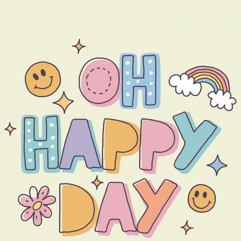 BrightHappy Cotton Graphic T-Shirt