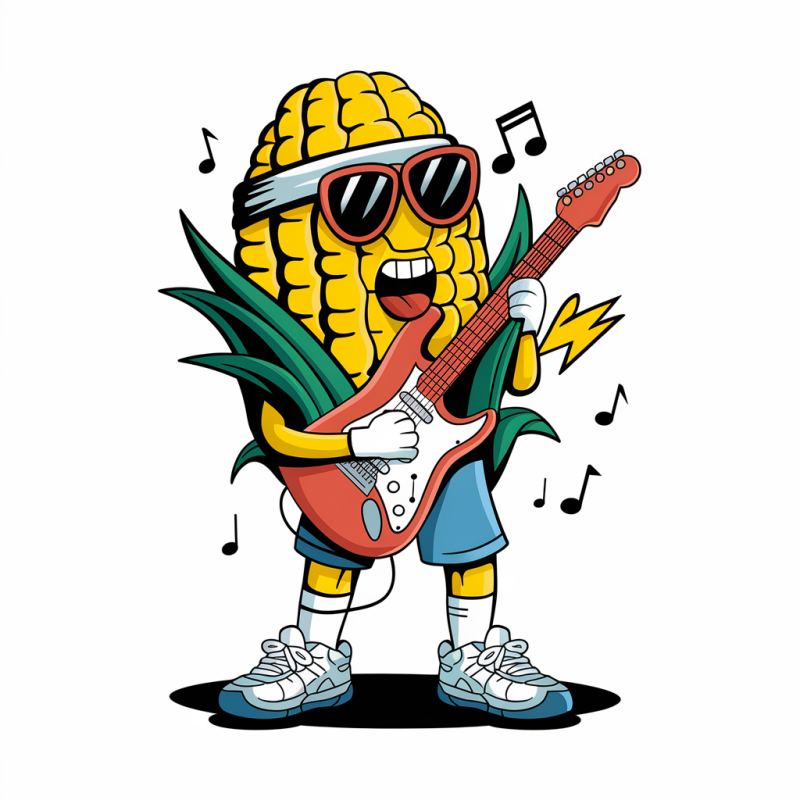 Corn Rockstar Graphic T-Shirt
