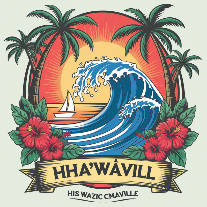 Tropical Ocean Wave Graphic T-Shirt