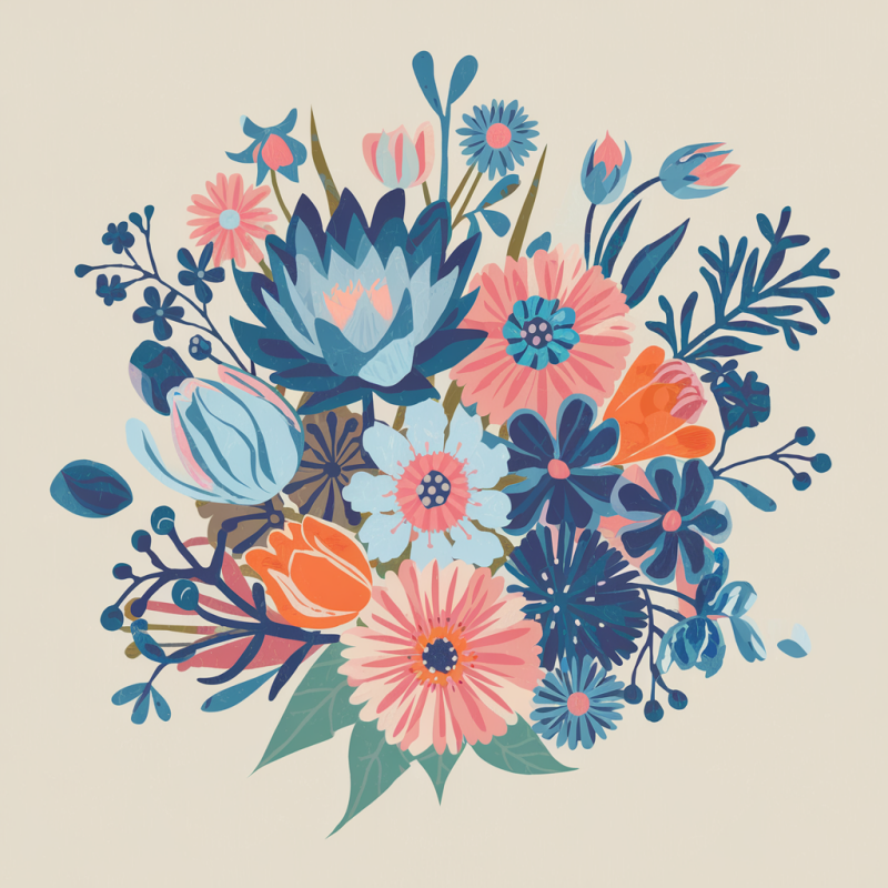 Floral Graphic T-Shirt with Vibrant Design