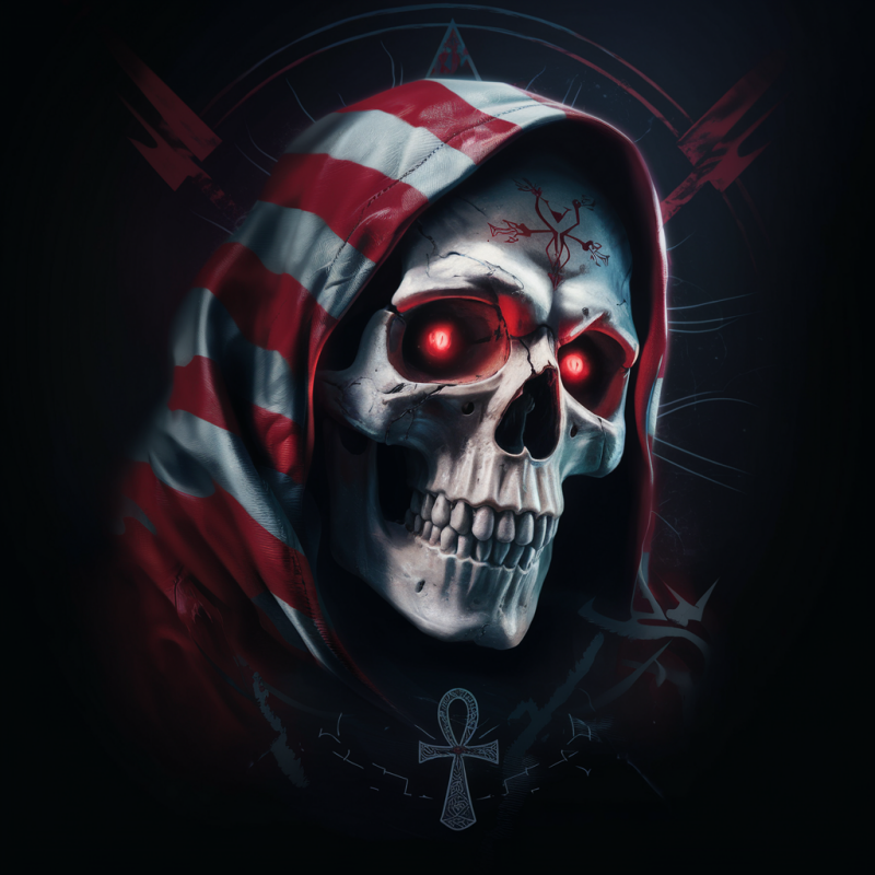 DarkSkull Red Eyes Cotton T-Shirt