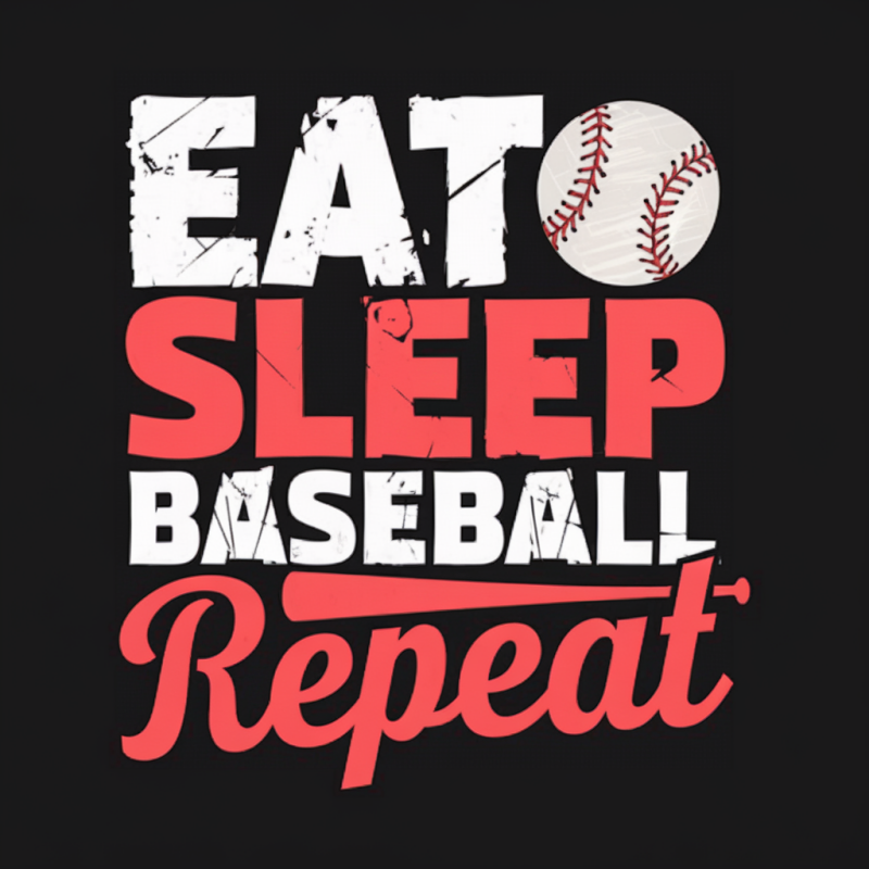 Eat Sleep Baseball Repeat T-Shirt