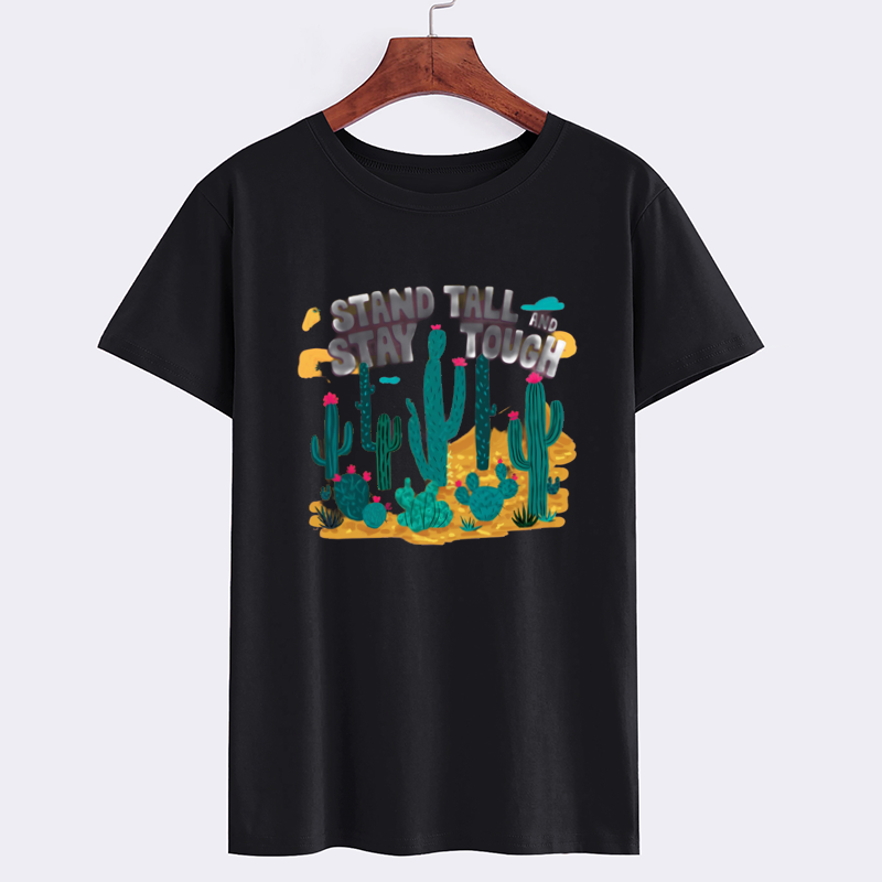 Stand Tall and Stay Tough Cactus Graphic T-Shirt