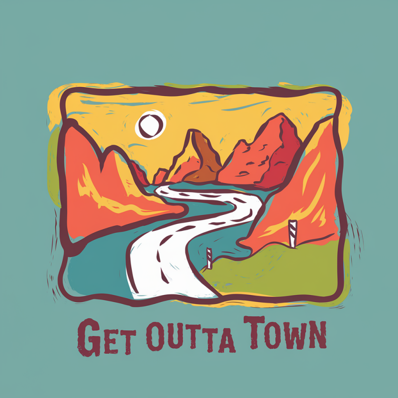 Get Outta Town Graphic T-Shirt - Adventure Inspired Casual Wear
