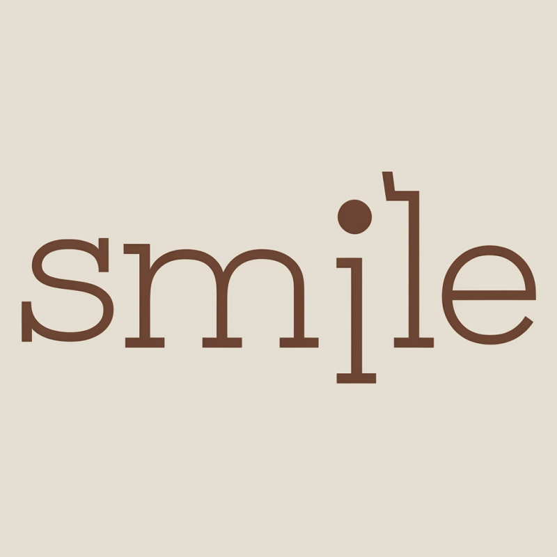 Smile Minimalist Cotton Graphic T-Shirt