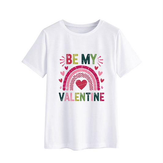 Valentine's Day Rainbow Heart Graphic Tee