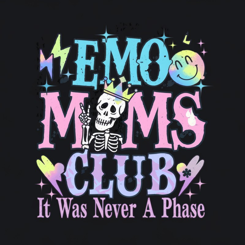 Emo Moms Club Skeleton Graphic Tee