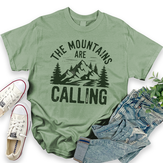 The Mountains Are Calling Casual Pattern T-Shirt