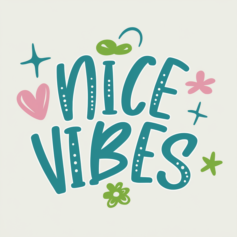 Nice Vibes Graphic T-Shirt for Trendy Casual Wear
