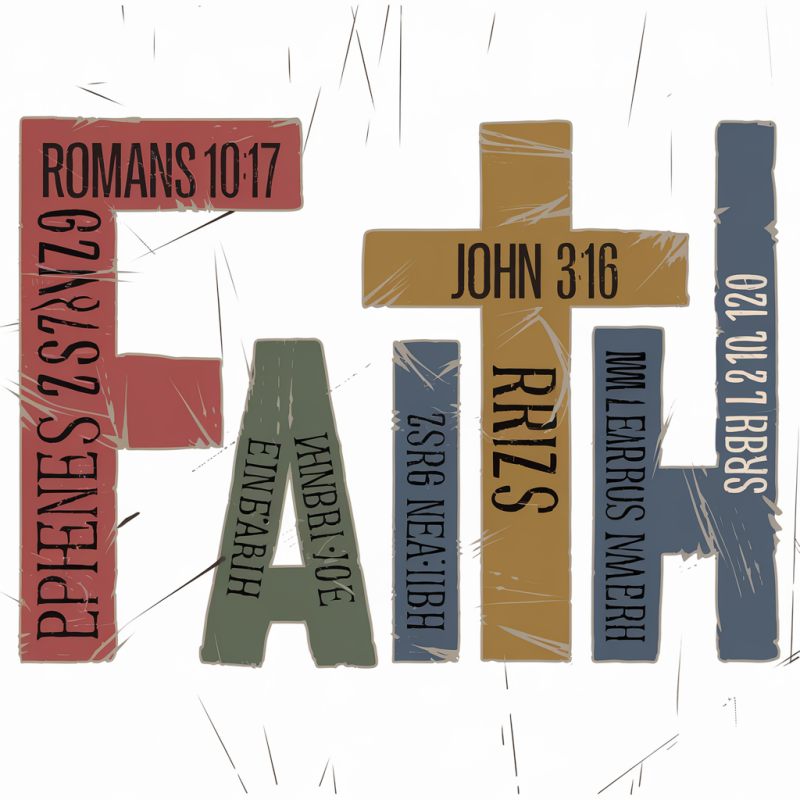 Faith Graphic T-Shirt with Bible Verses