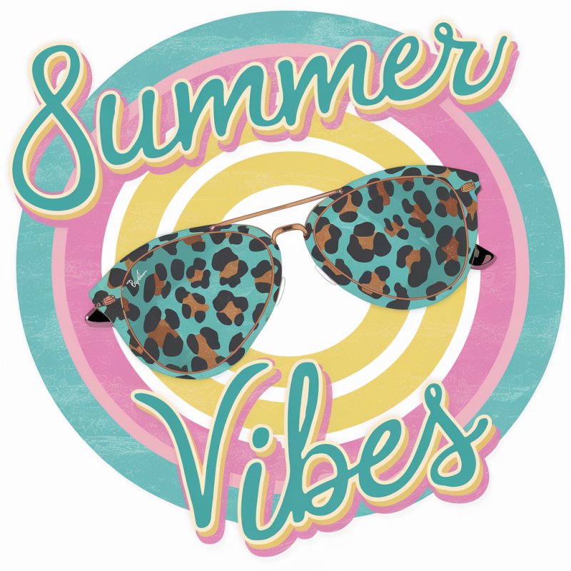 Summer Vibes Cotton Graphic T-Shirt