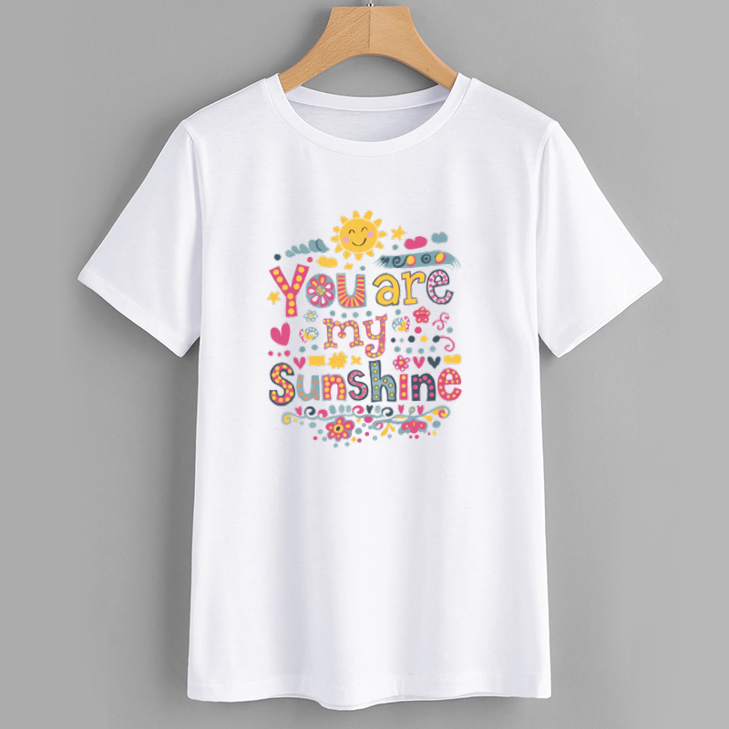 Sunshine Cotton T-Shirt Colorful Graphic Tee