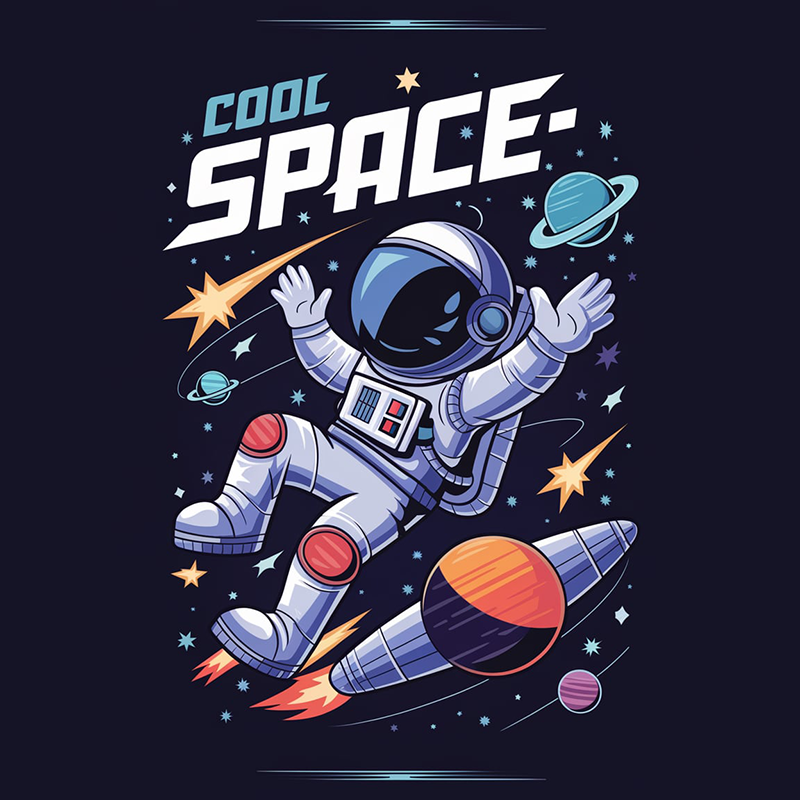 Space Astronaut Letter T-shirt