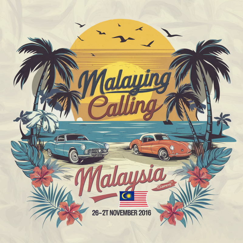 Malaysian Calling Vintage Car T-Shirt