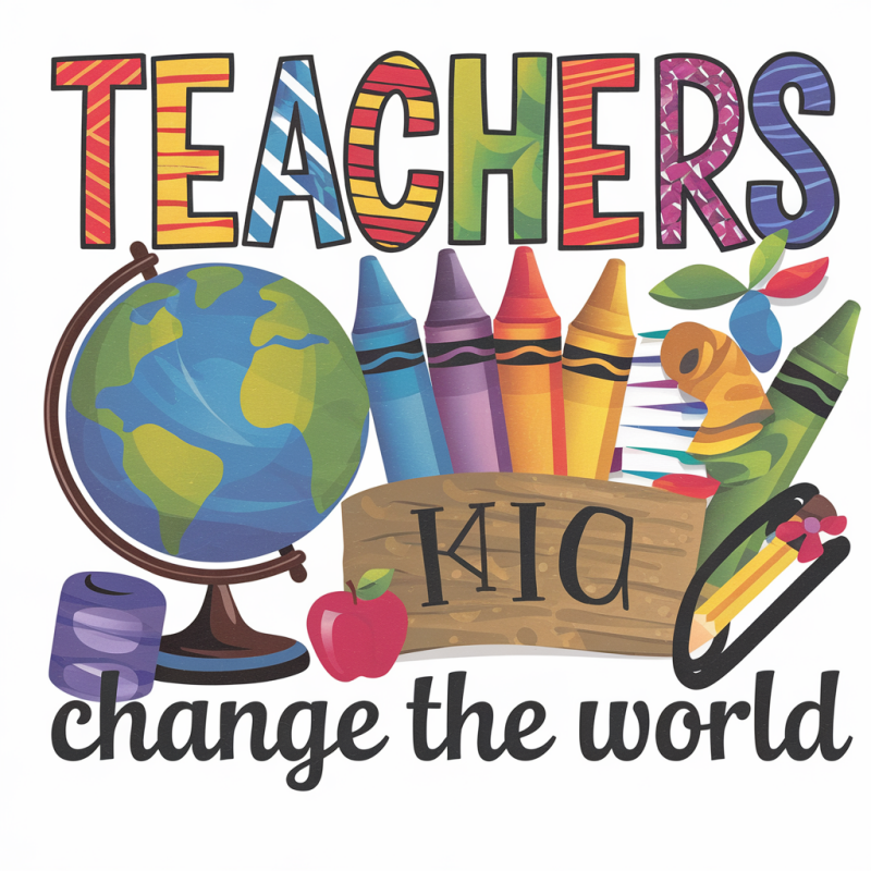Colorful Teachers Change the World T-Shirt