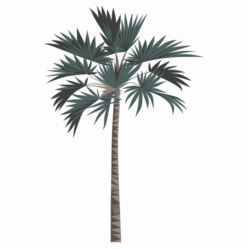 Casual White T-Shirt with Palm Tree Graphic