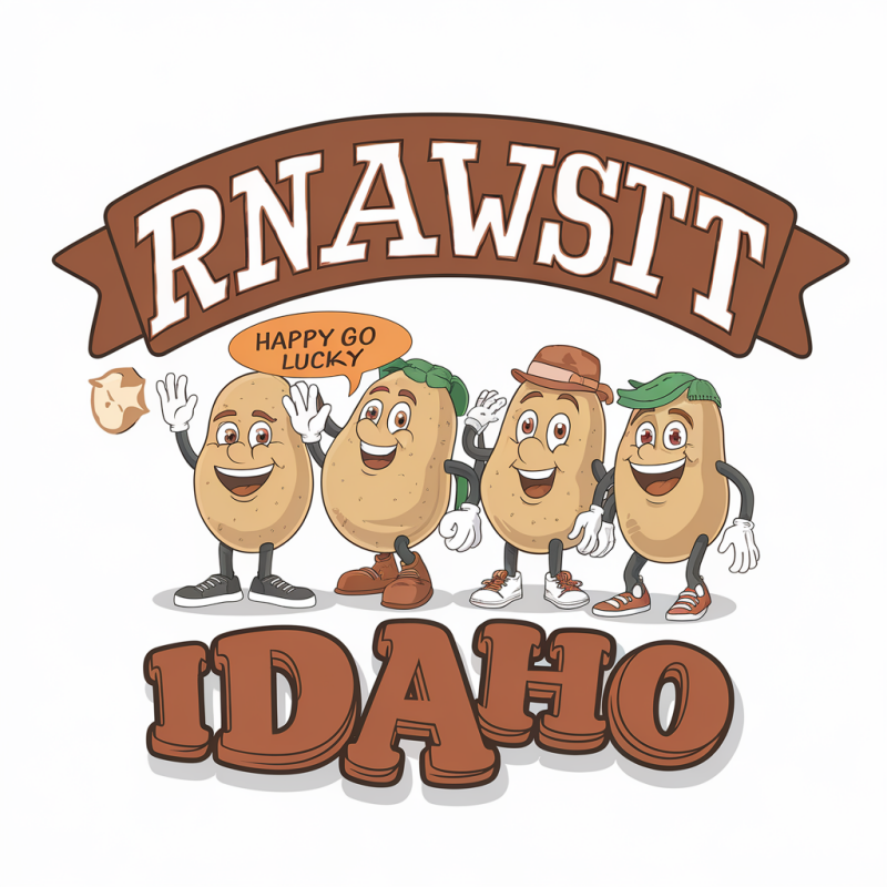 RNawstt Idaho Potato Graphic T-Shirt