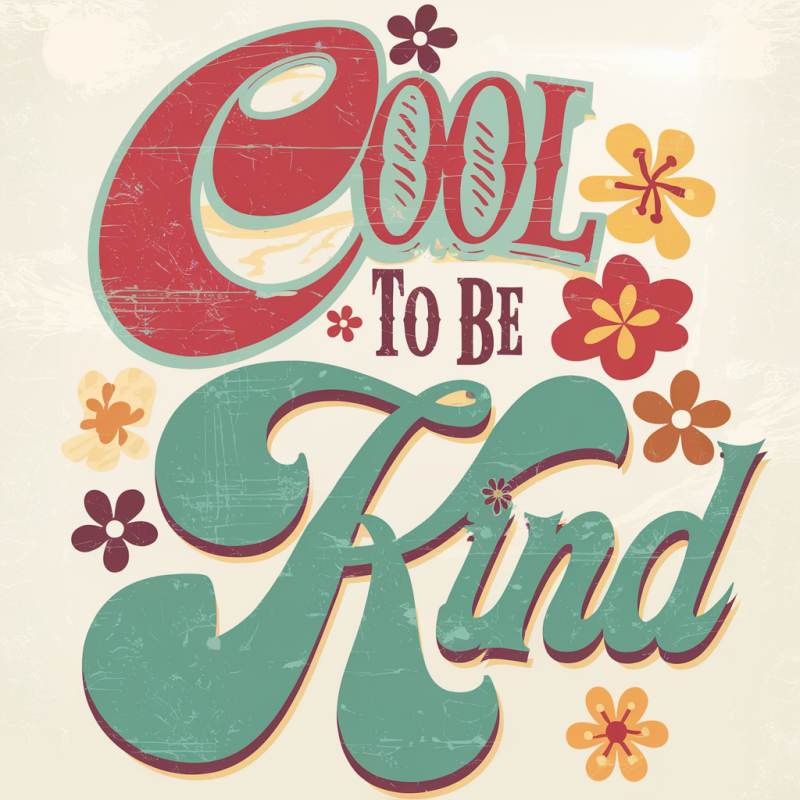 Retro Cool To Be Kind Graphic Cotton T-Shirt