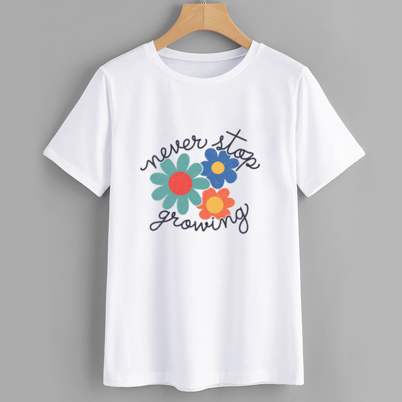 Cotton Motivational Graphic T-Shirt
