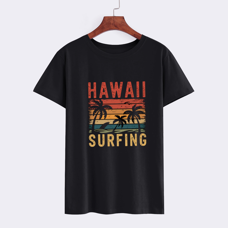 Hawaii Surfing Graphic T-Shirt for Men