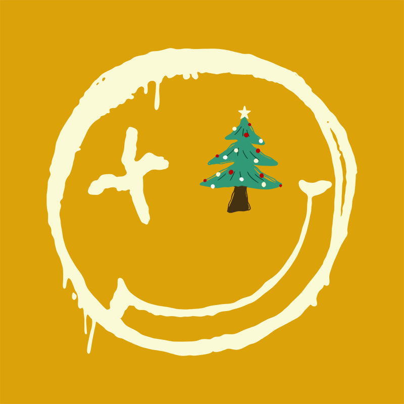 Christmas Smiley Face Top