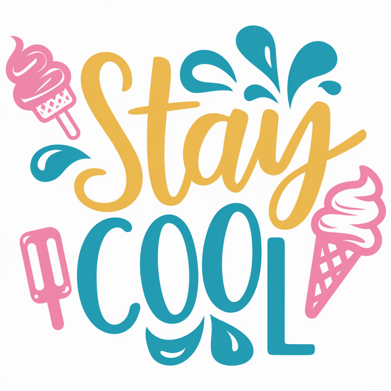 Stay Cool Ice Cream Graphic T-Shirt