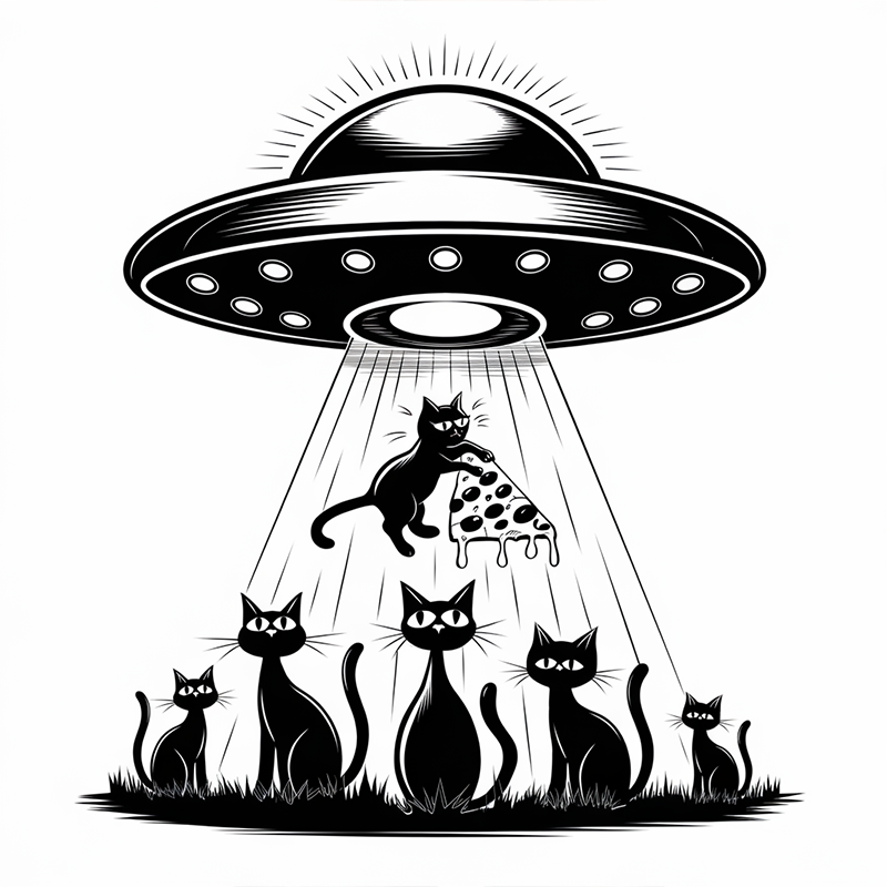 Spaceship Cat T-Shirt