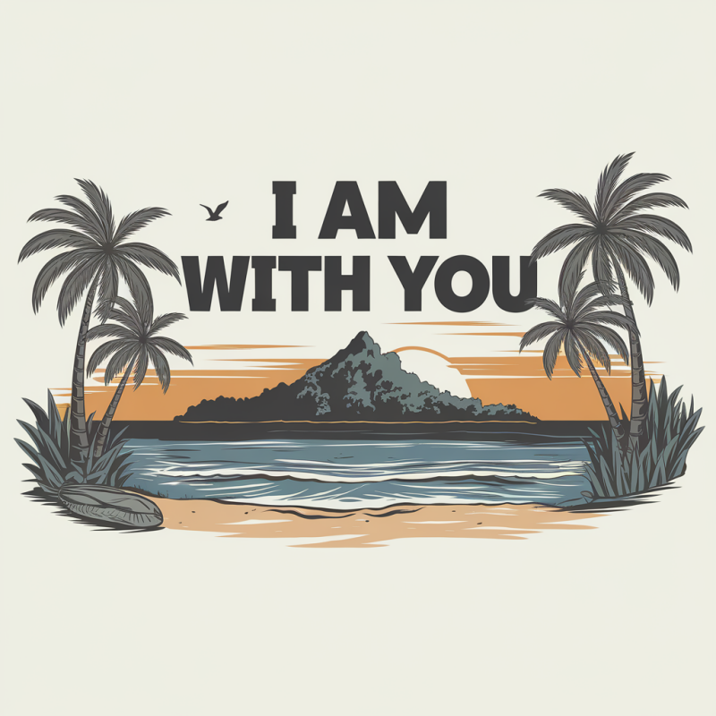 I AM WITH YOU Graphic T-Shirt - Beach Vibes Design