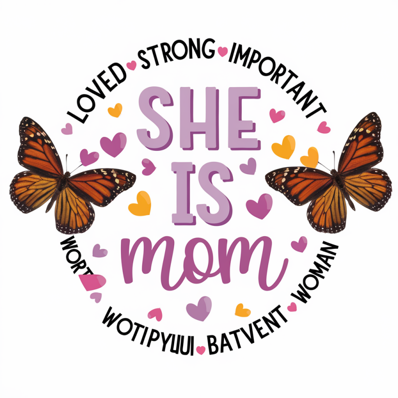 Butterfly Mom Affirmation T-Shirt