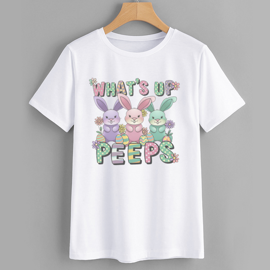 What's Up Peeps Bunny Graphic Tee